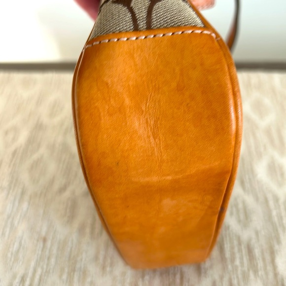 Coach Demi Monogram Canvas/Leather Baguette Bag - Picture 10 of 16